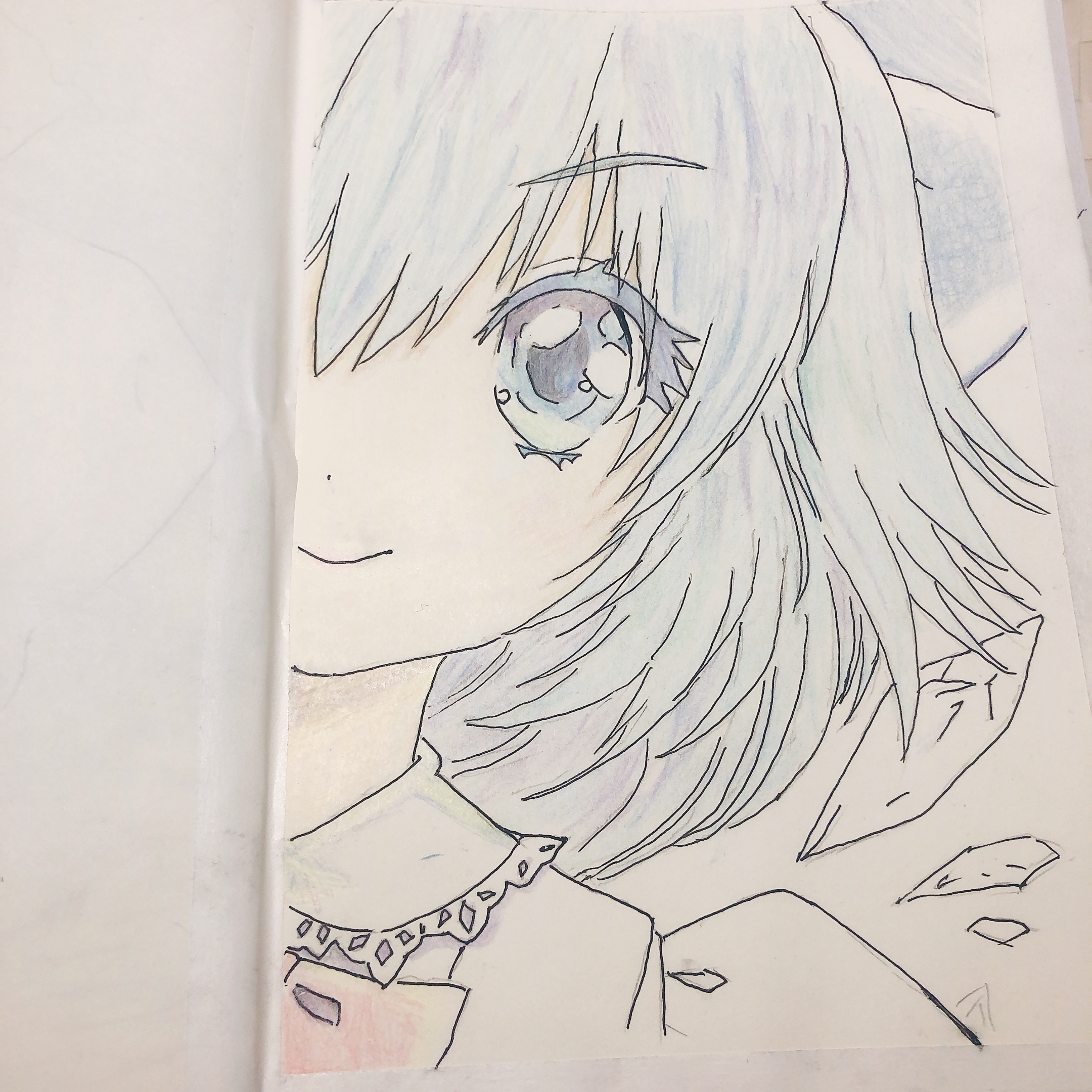 チルノのぞき見-色鉛筆